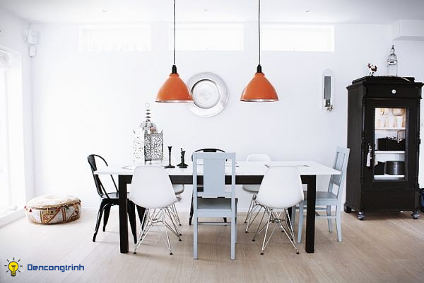 Cách lựa chọn đèn thả trang trí phù hợp với 4 mẫu bàn ăn thông dụng hiện nay