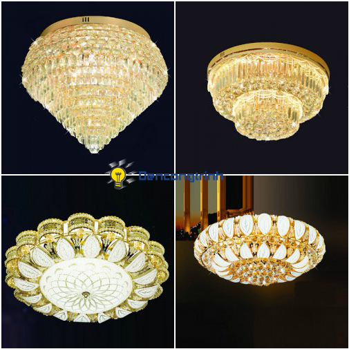 Đèn mâm ốp trần pha lê – ưu và nhược điểm