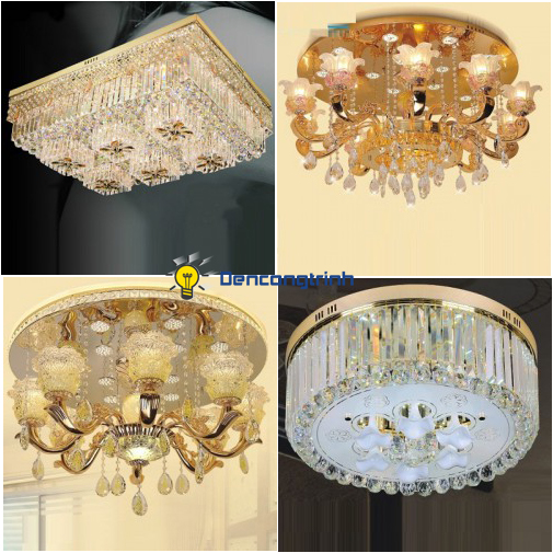 Những lưu ý khi chọn đèn mâm ốp trần pha lê