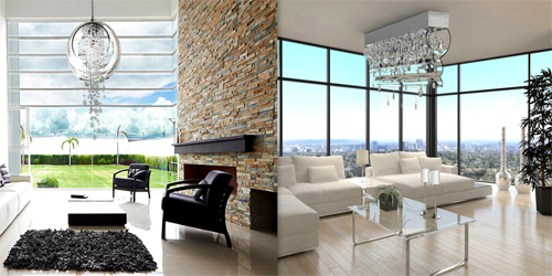 Đèn thả pha lê - Những điều cần chú ý khi trang trí cho phòng khách