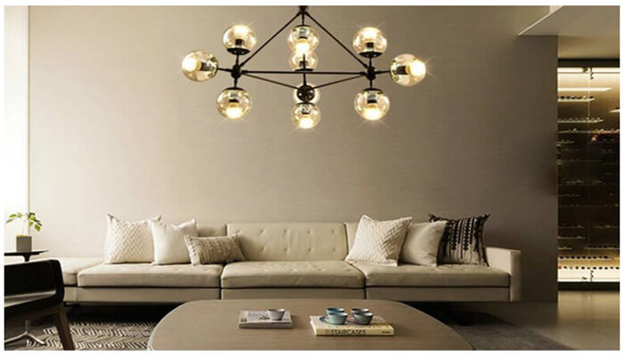 Giải pháp tiết kiệm khi chọn đèn trang trí cho phòng khách