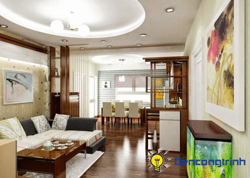 Đèn trần cho phòng khách nhỏ