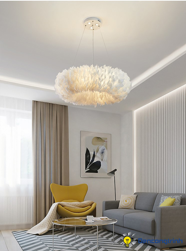 Lựa chọn đèn thả trần phòng khách hợp với ngôi nhà