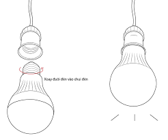 Hướng dẫn lắp đèn Led Búp Rạng Đông