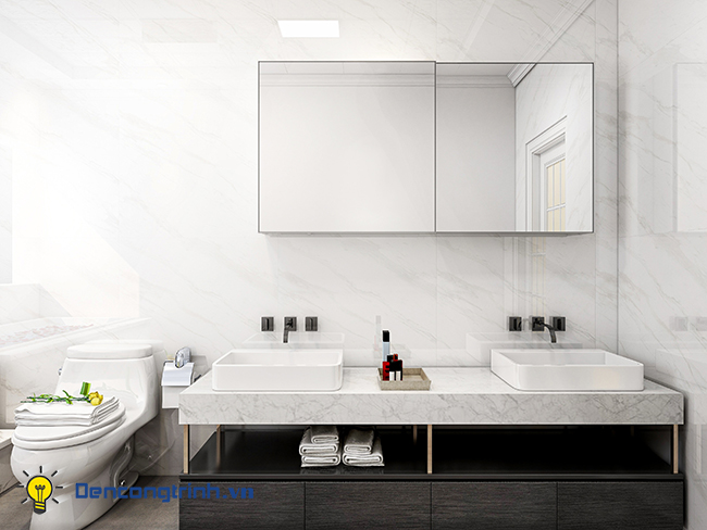 Những lưu ý khi chọn đèn ốp trần nhà vệ sinh