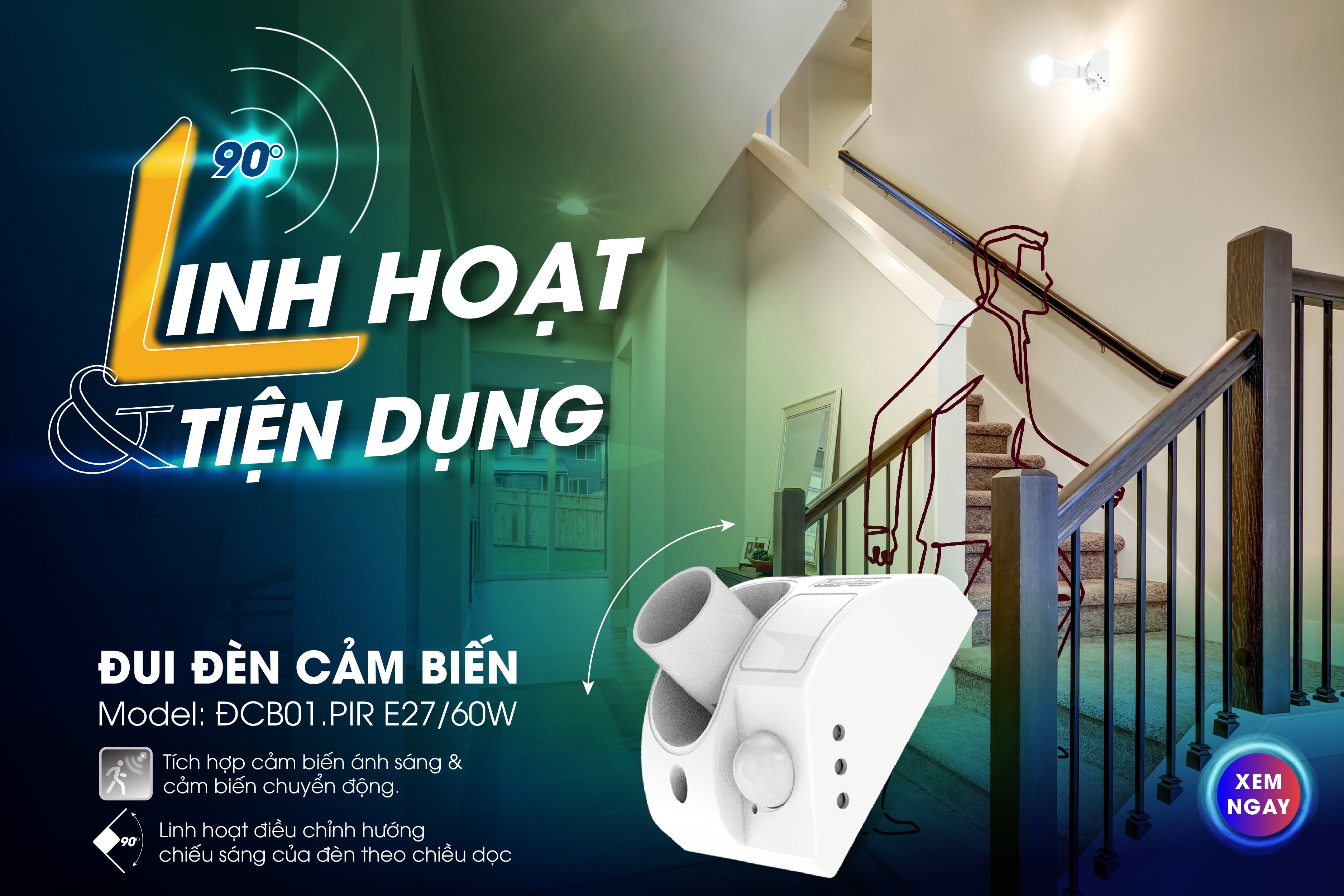 Lựa chọn đui cảm biến hay đèn cảm biến