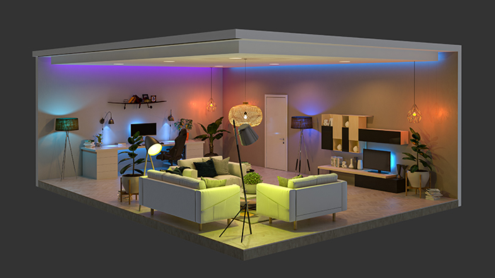 Trang trí đèn sáng tạo sử dụng đèn Led dây