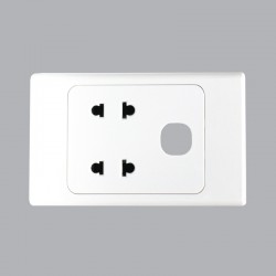 Ổ CẮM ĐÔI 2 CHẤU 16A + 1 LỖ A20US2XN